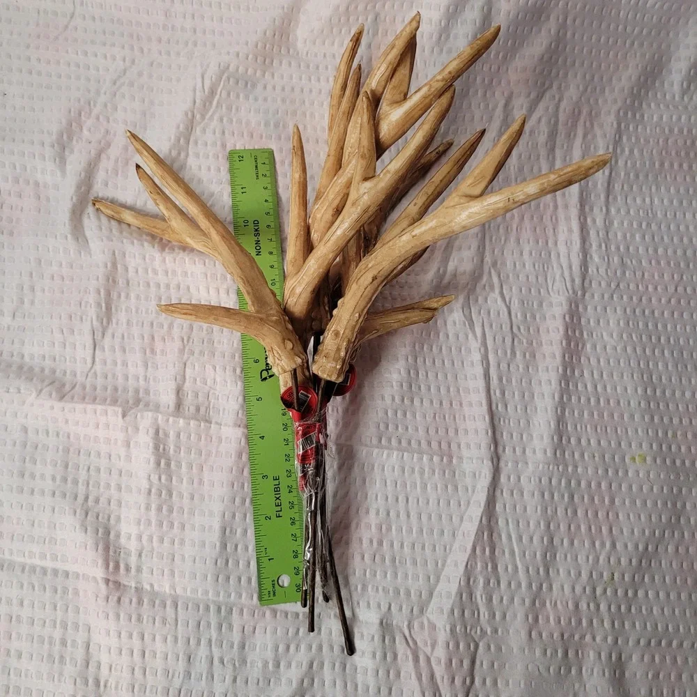 Hobby Lobby Faux Antler Floral Picks Set‎ of 3 Rustic Christmas Decor 12 Inch